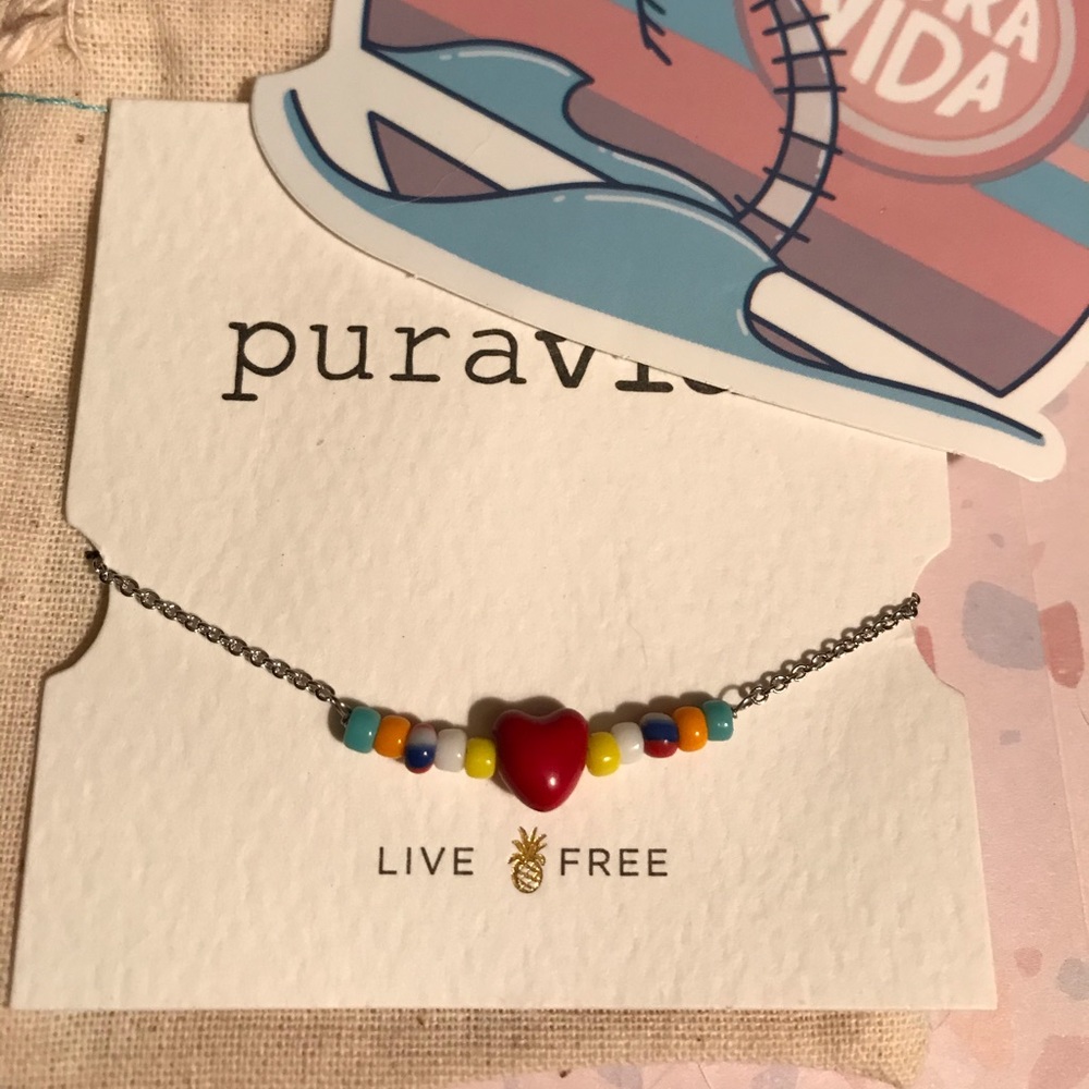 Pura Vida Heart Slider Charm Bracelet!